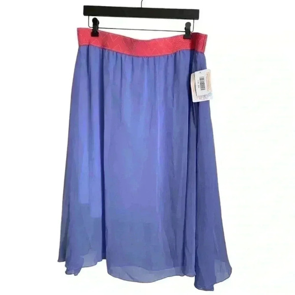 🌞 NWT Lularoe Skirt Size 2XL Pink and Purple Lola Skirt - Picture 1 of 6